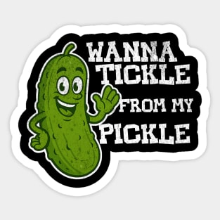 Funny Pickle Pun Tickle Joke Cartoon Sticker